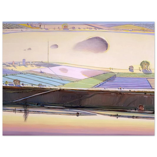 Wayne Thiebaud - River Cloud - 2002 Wall Art - 21x29.7 cm / 8x12" - Fine Art Poster - -
