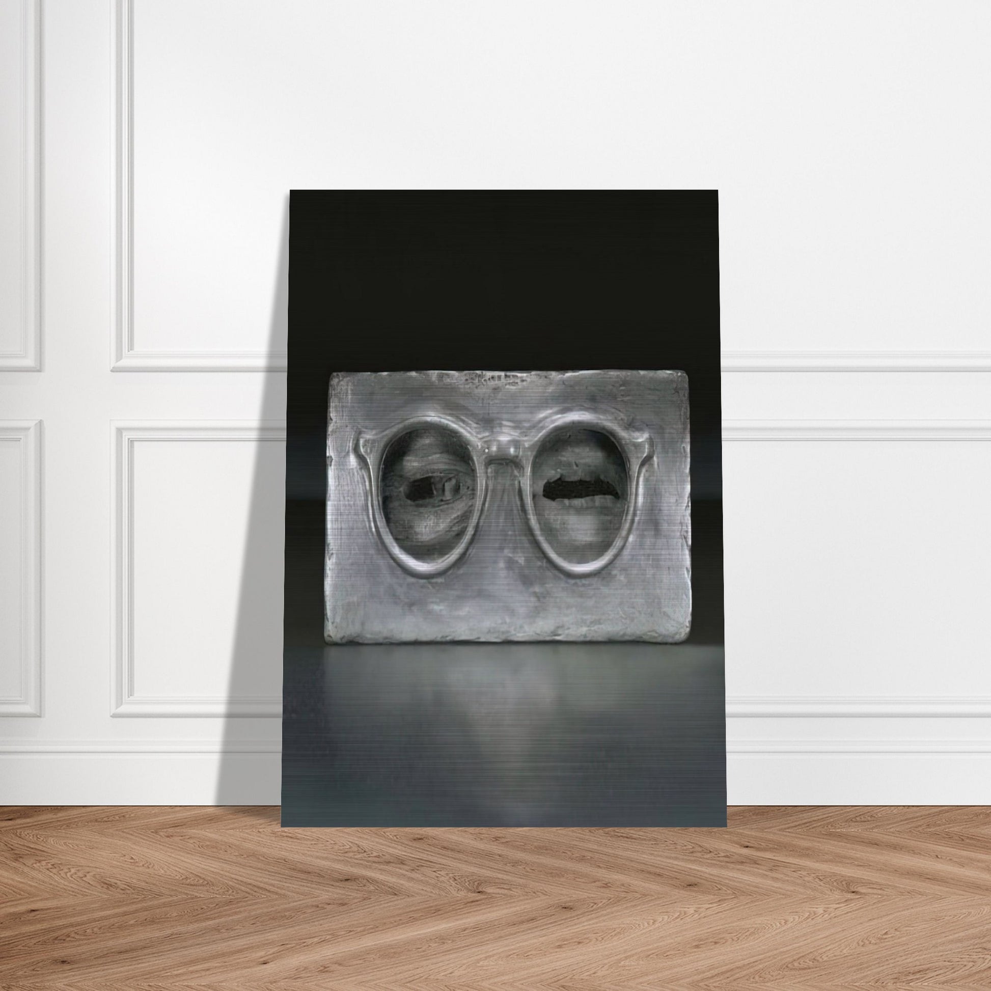 THE CRITIC SEES - Jasper Johns Brushed Aluminum Print - 70x100 cm / 28x40 inches | Jasper Johns Aluminum Print | Jasper Johns Prints