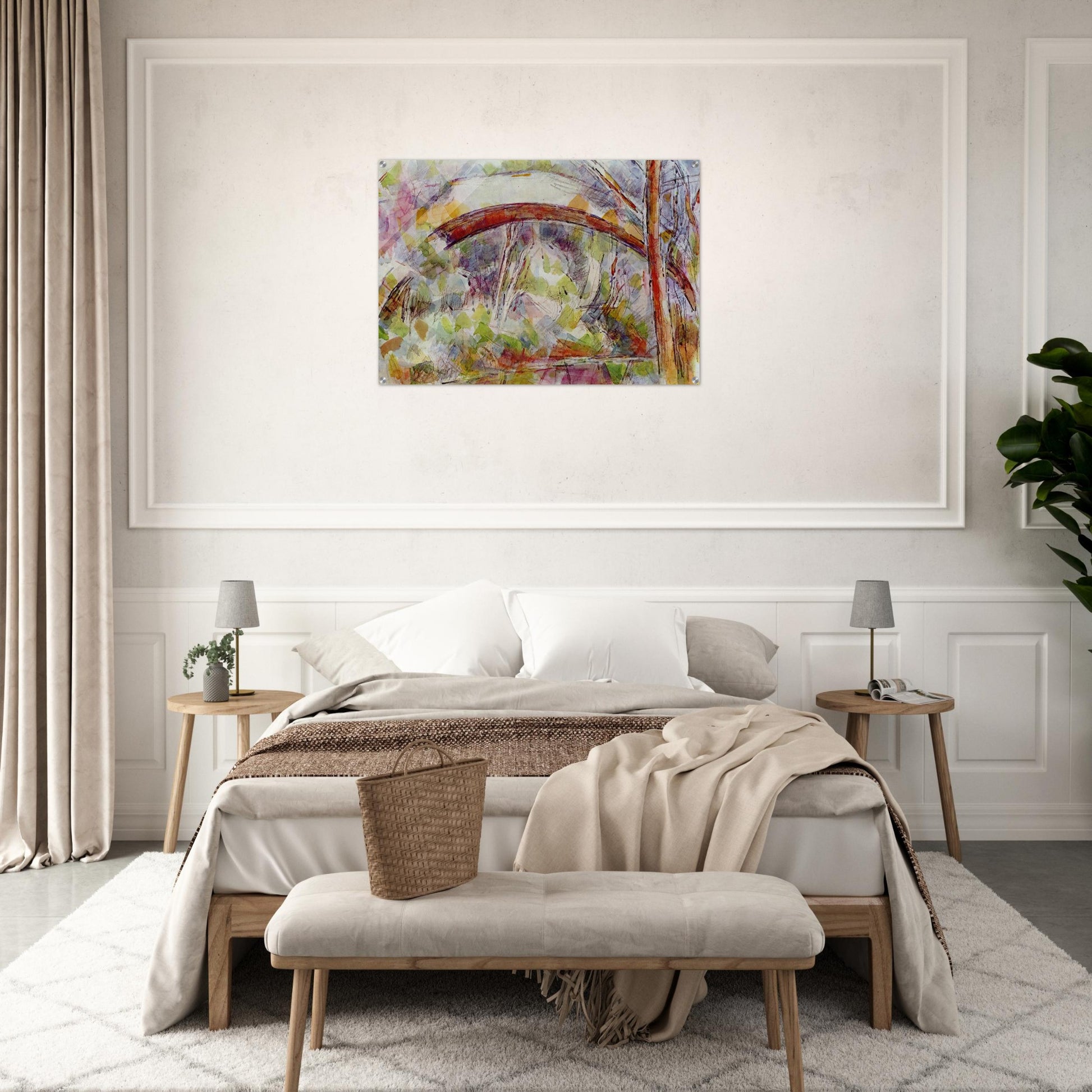 River at the bridge of the three sources - Paul Cézanne Acrylic Print - 70x100 cm / 28x40″ inches | Paul Cézanne Wall Art | Paul Cézanne Prints