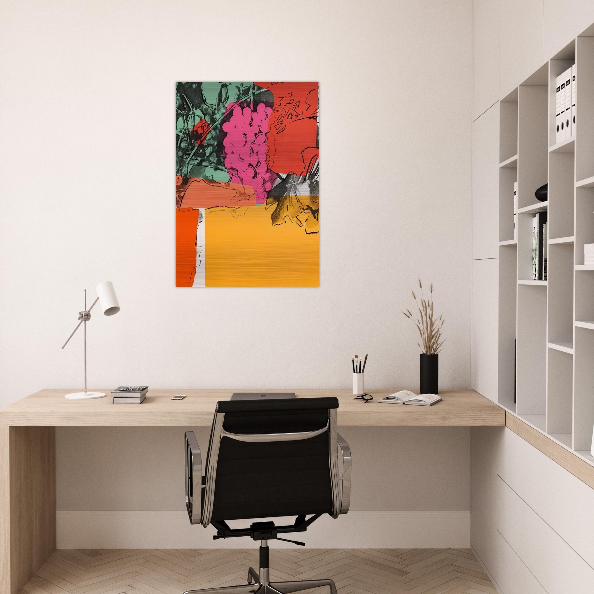 Grapes #1 - Andy Warhol Brushed Aluminum Print - 70x100 cm / 28x40 inches | Andy Warhol Aluminum Print | Andy Warhol Prints