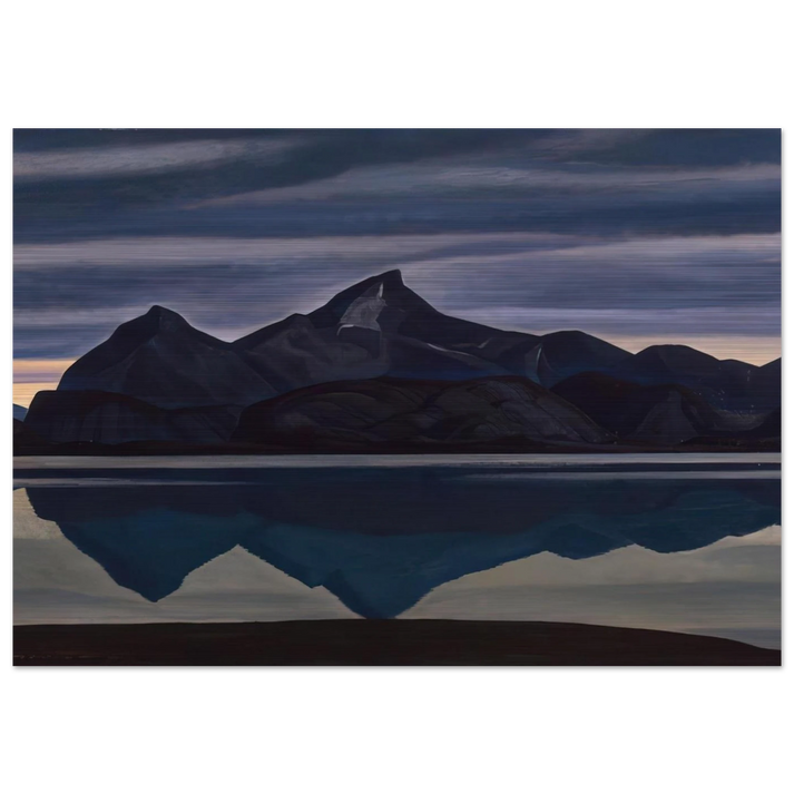 Mirrored Mountain, South Greenland - Rockwell Kent Brushed Aluminum Print - 70x100 cm / 28x40 inches | Rockwell Kent Aluminum Print | Rockwell Kent Prints