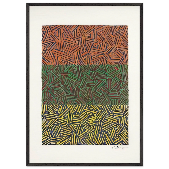 UNTITLED 1978 N1 - Jasper Johns 70x100 cm / 28x40 inches Framed Art Print – Black Wooden Frame