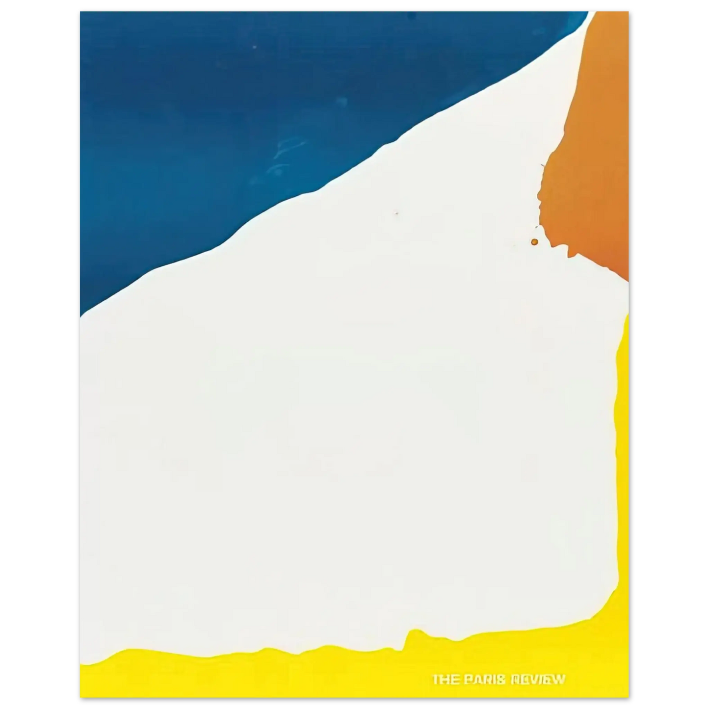 Helen Frankenthaler - Paris Review - 1966 Wall art - 27x35 cm / 11x14 Inches - Premium Wooden Framed Poster With Fine Art Paper - White frame