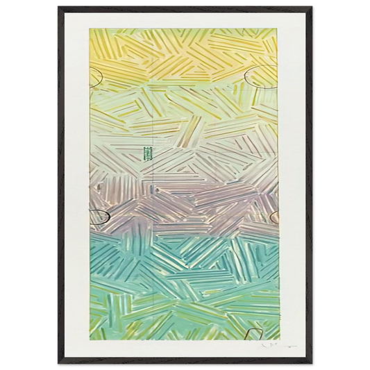 USUYUKI ULAE 211 - Jasper Johns 70x100 cm / 28x40 inches Framed Art Print – Black Wooden Frame