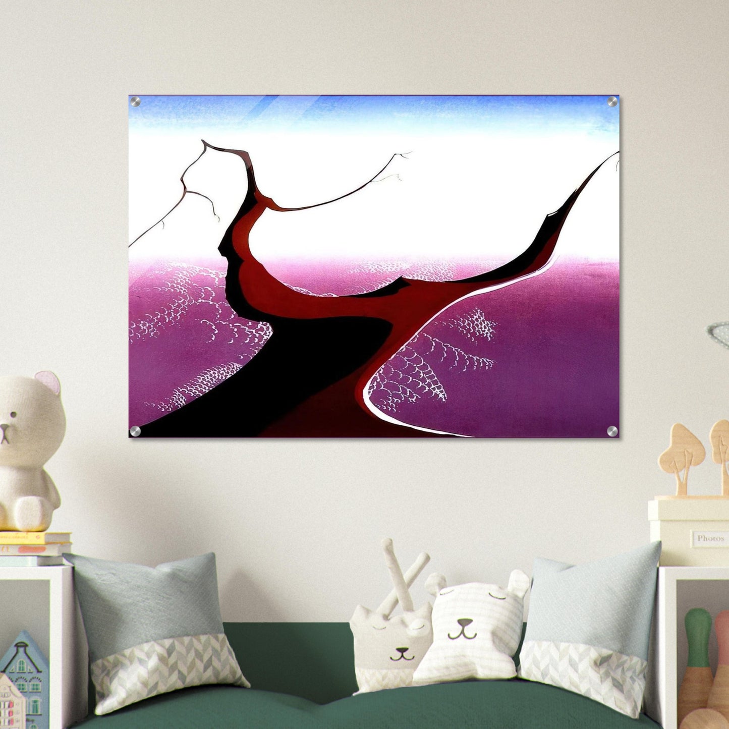 Desert Tree - Eyvind Earle Acrylic Print - 70x100 cm / 28x40″ inches