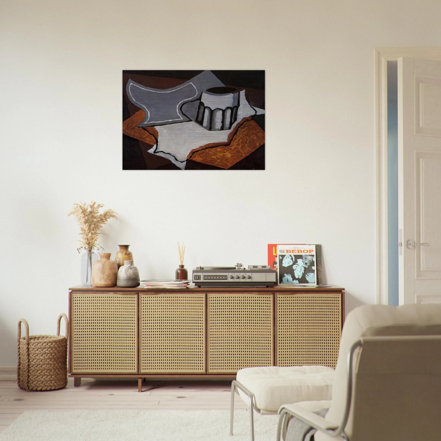 THE GOBLET 1927 - Juan Gris Brushed Aluminum Print - 70x100 cm / 28x40 inches | Juan Gris Aluminum Print | Juan Gris Prints