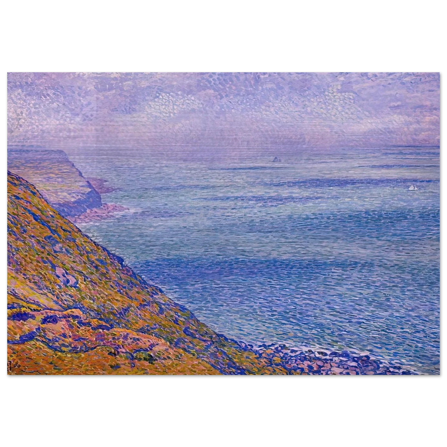 THE CAP GRIS NEZ 1900 - Theo van Rysselberghe Brushed Aluminum Print - 70x100 cm / 28x40 inches | Theo van Rysselberghe Aluminum Print | Theo van Rysselberghe Prints