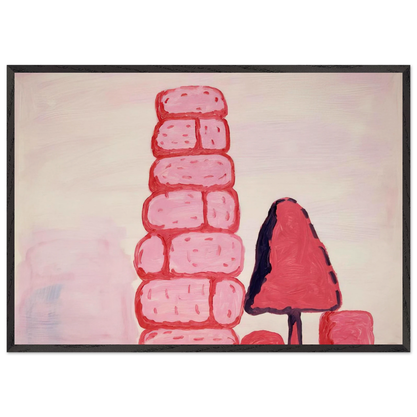 UNTITLED WALL - Philip Guston 70x100 cm / 28x40 inches Framed Art Print – Black Wooden Frame