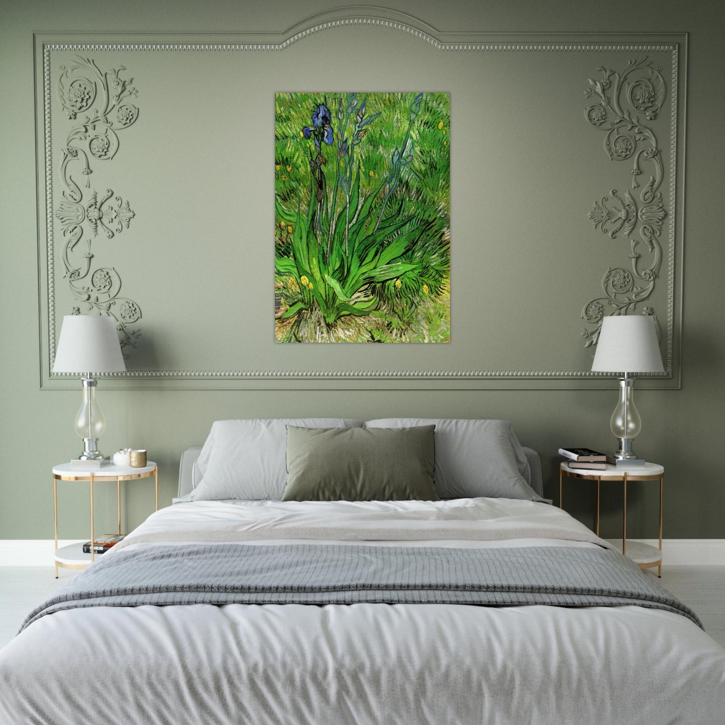 The Iris - Vincent van Gogh Brushed Aluminum Print - 70x100 cm / 28x40 inches | Vincent van Gogh Aluminum Print | Vincent van Gogh Prints