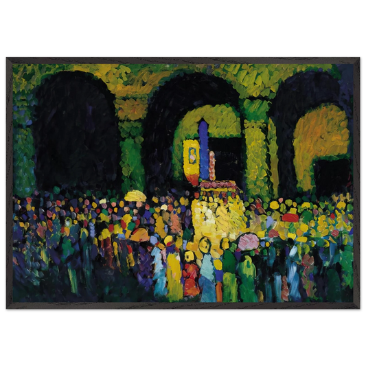 THE LUDWIGSKIRCHE IN MUNICH 1908 - Wassily Kandinsky 70x100 cm / 28x40 inches Framed Art Print – Black Wooden Frame