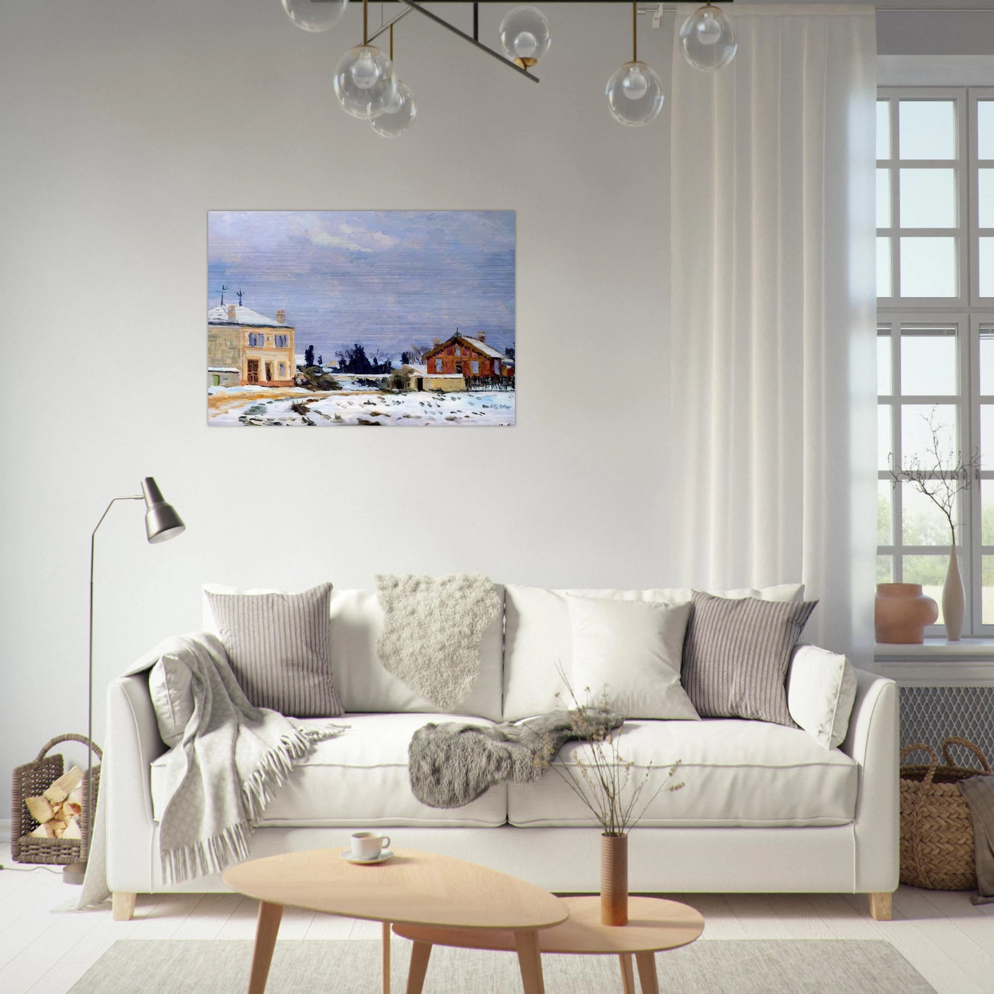 Neige - 1876 - Armand Guillaumin Brushed Aluminum Print - 70x100 cm / 28x40 inches | Armand Guillaumin Aluminum Print | Armand Guillaumin Prints