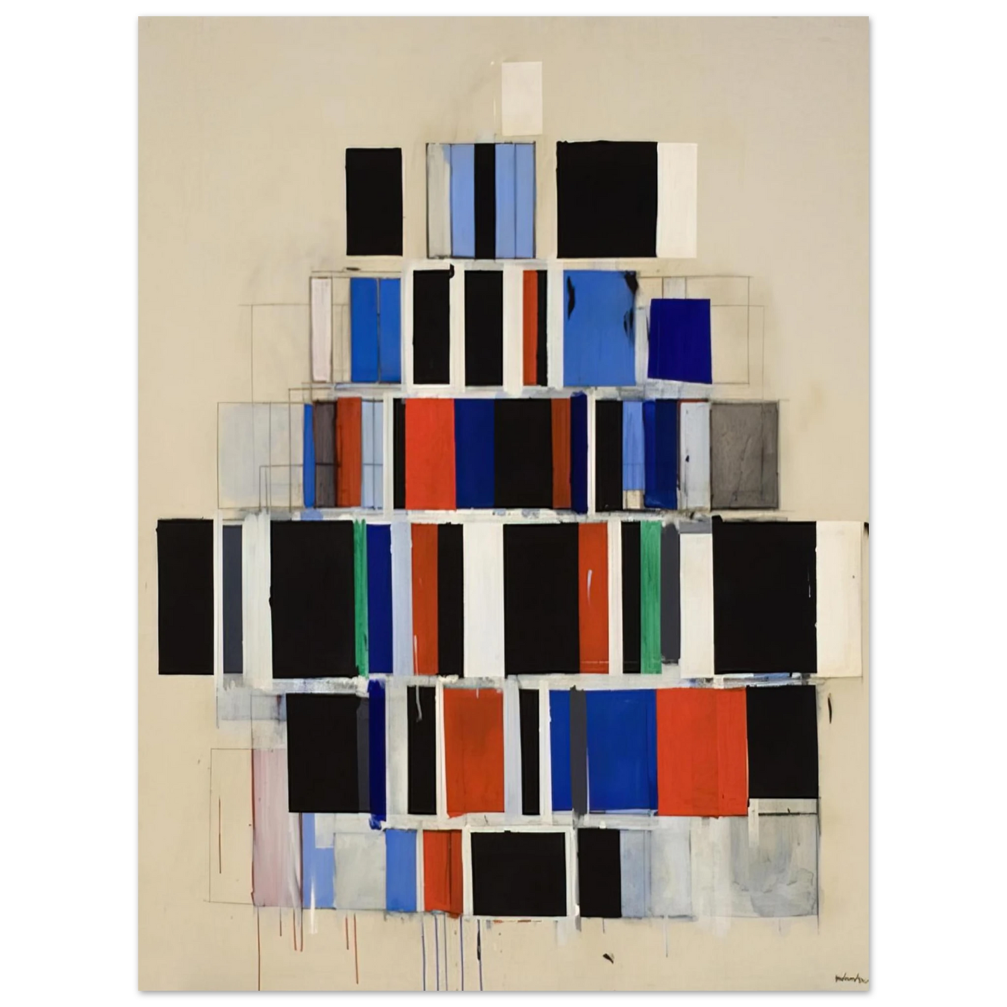 Robert Goodnough - Large Rectangles Large - 1965  75x100 cm / 30x40inches Fine Art Poster
