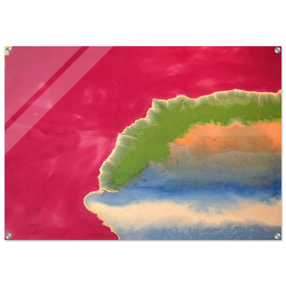 Red Wall - 1970 - Ronnie Landfield Acrylic Print - 70x100 cm / 28x40″ inches