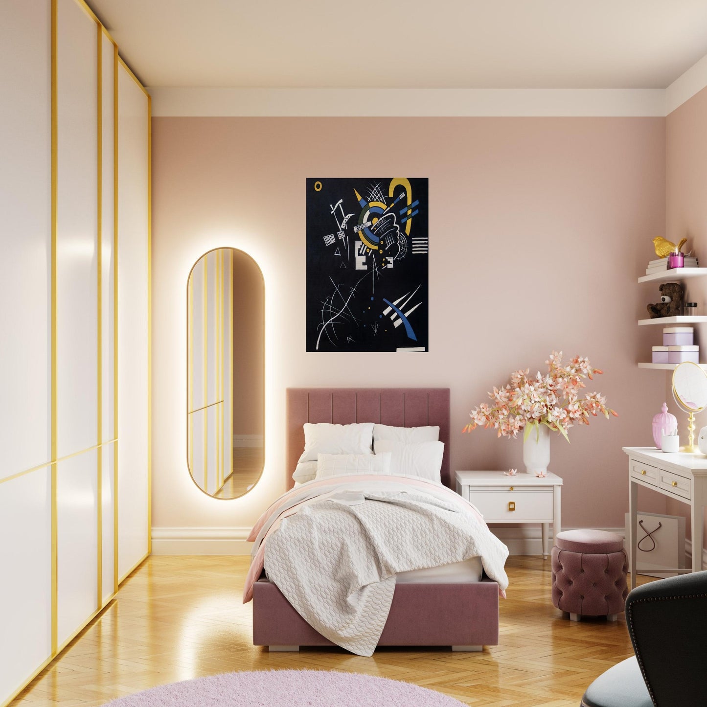 SMALL WORLDS VII 1922 - Wassily Kandinsky Brushed Aluminum Print - 70x100 cm / 28x40 inches | Wassily Kandinsky Aluminum Print | Wassily Kandinsky Prints