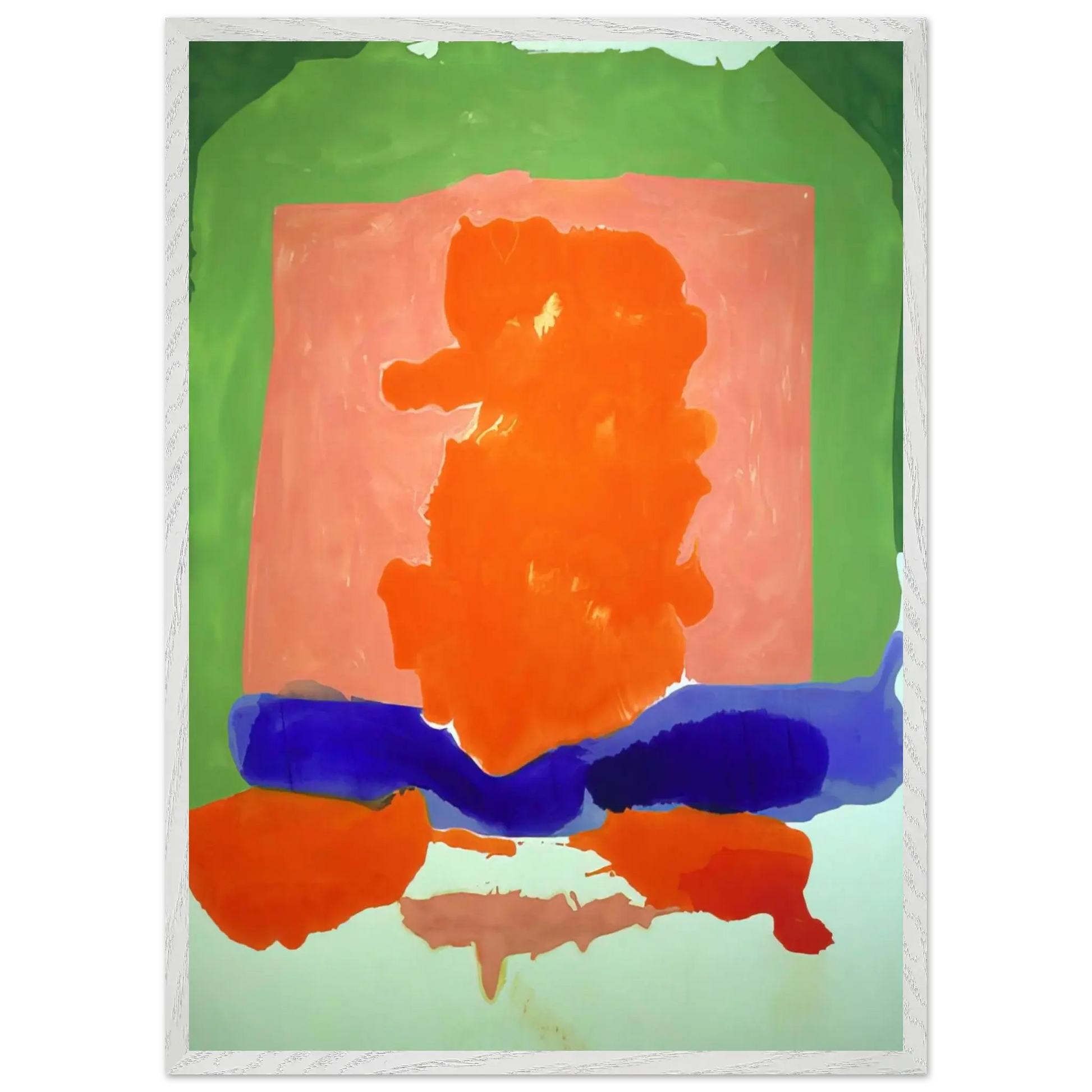 Helen Frankenthaler - Small s Paradise - 1964 Wall art - 50x70 cm / 20x28 Inches - Premium Wooden Framed Poster With Fine Art Paper - Black frame