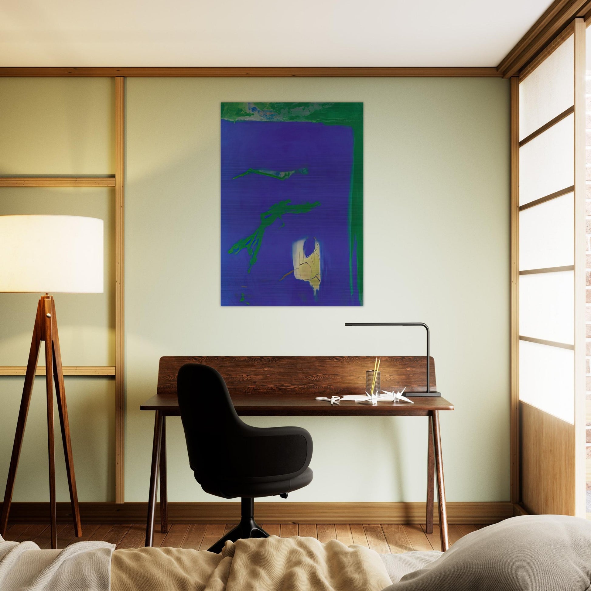 AZUL 1994 - Esteban Vicente Brushed Aluminum Print - 70x100 cm / 28x40 inches | Esteban Vicente Aluminum Print | Esteban Vicente Prints