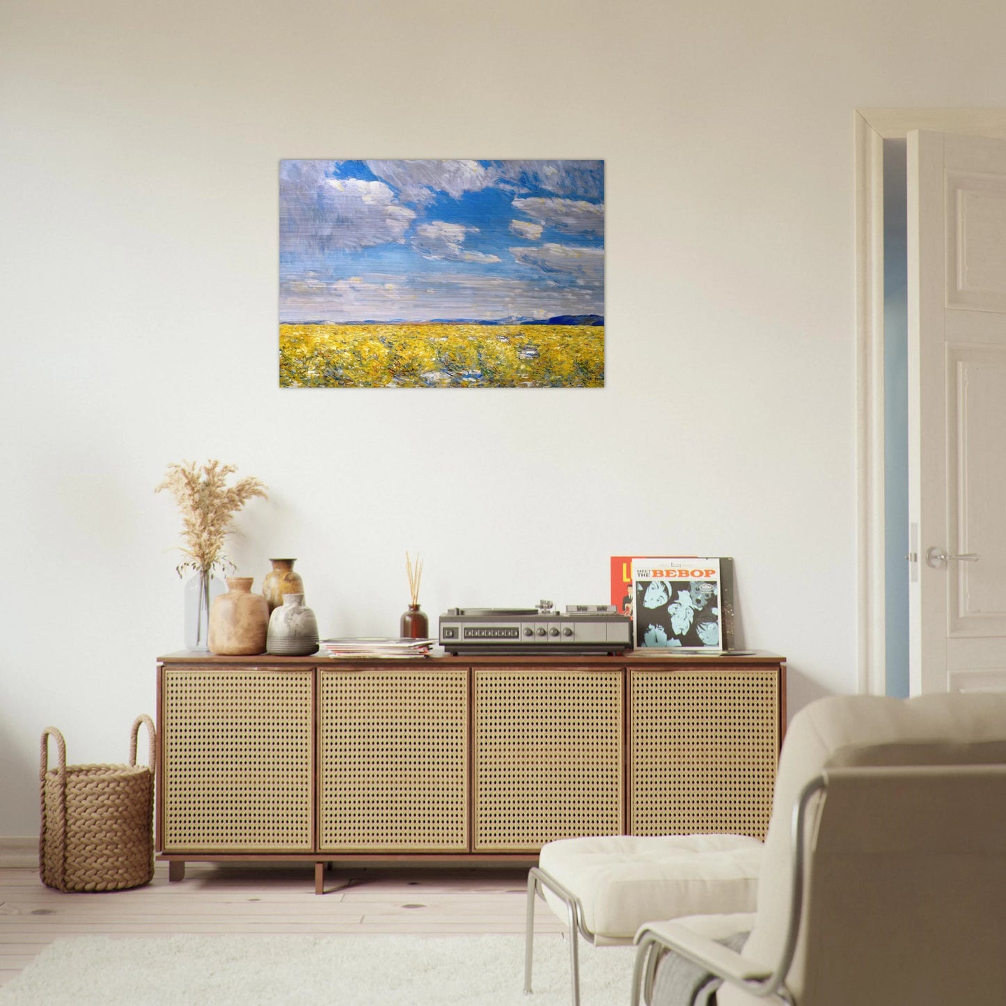 Afternoon Sky, Harney Desert - Childe Hassam Brushed Aluminum Print - 70x100 cm / 28x40 inches | Childe Hassam Aluminum Print | Childe Hassam Prints
