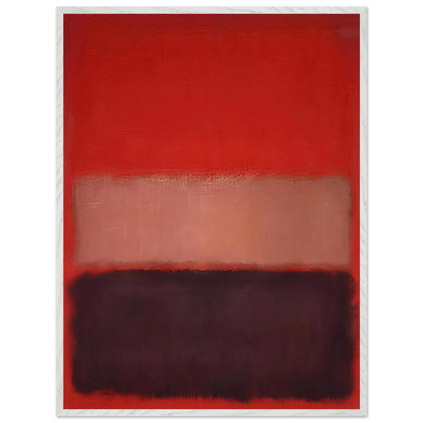 Mark Rothko - No. 46 Black, Ochre, Red Over Red - 1957 Wall Art - 30x40 cm / 12x16 inches - Premium Wooden Framed Poster With Fine Art Paper-canvas - Wood frame