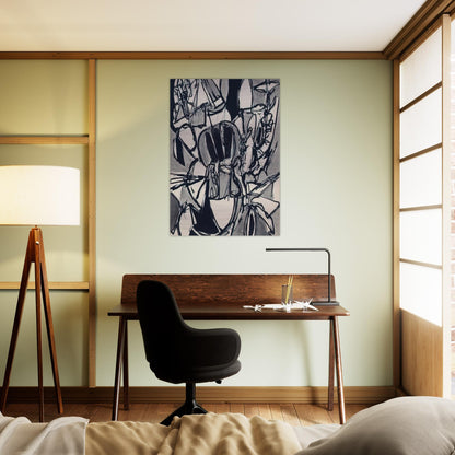Bird Land - 1952 - Gene Davis Brushed Aluminum Print - 70x100 cm / 28x40 inches | Gene Davis Aluminum Print | Gene Davis Prints