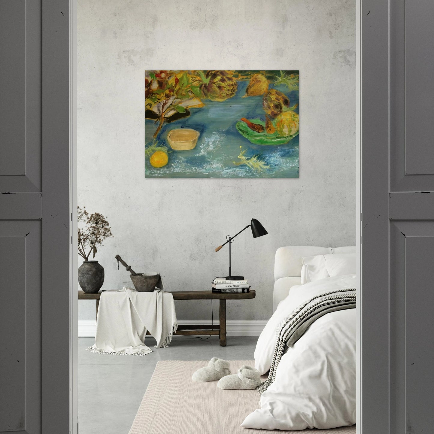 Still life with artichokes - 1956 - Le Pho Brushed Aluminum Print - 70x100 cm / 28x40 inches | Le Pho Aluminum Print | Le Pho Prints