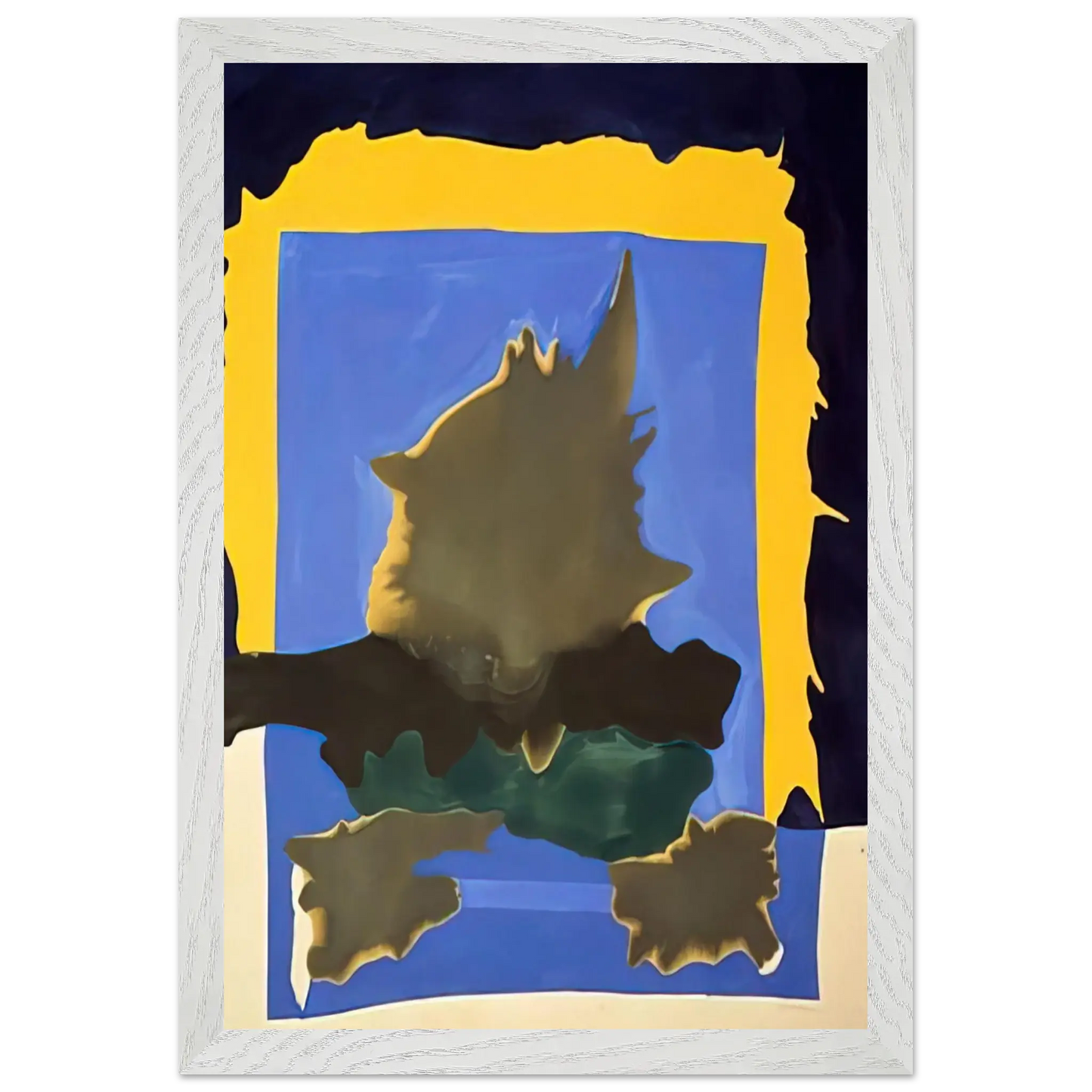 Helen Frankenthaler - Interior Landscape - 1964 Wall art - 45x60 cm / 18x24 Inches - Premium Wooden Framed Poster With Fine Art Paper - Wood frame