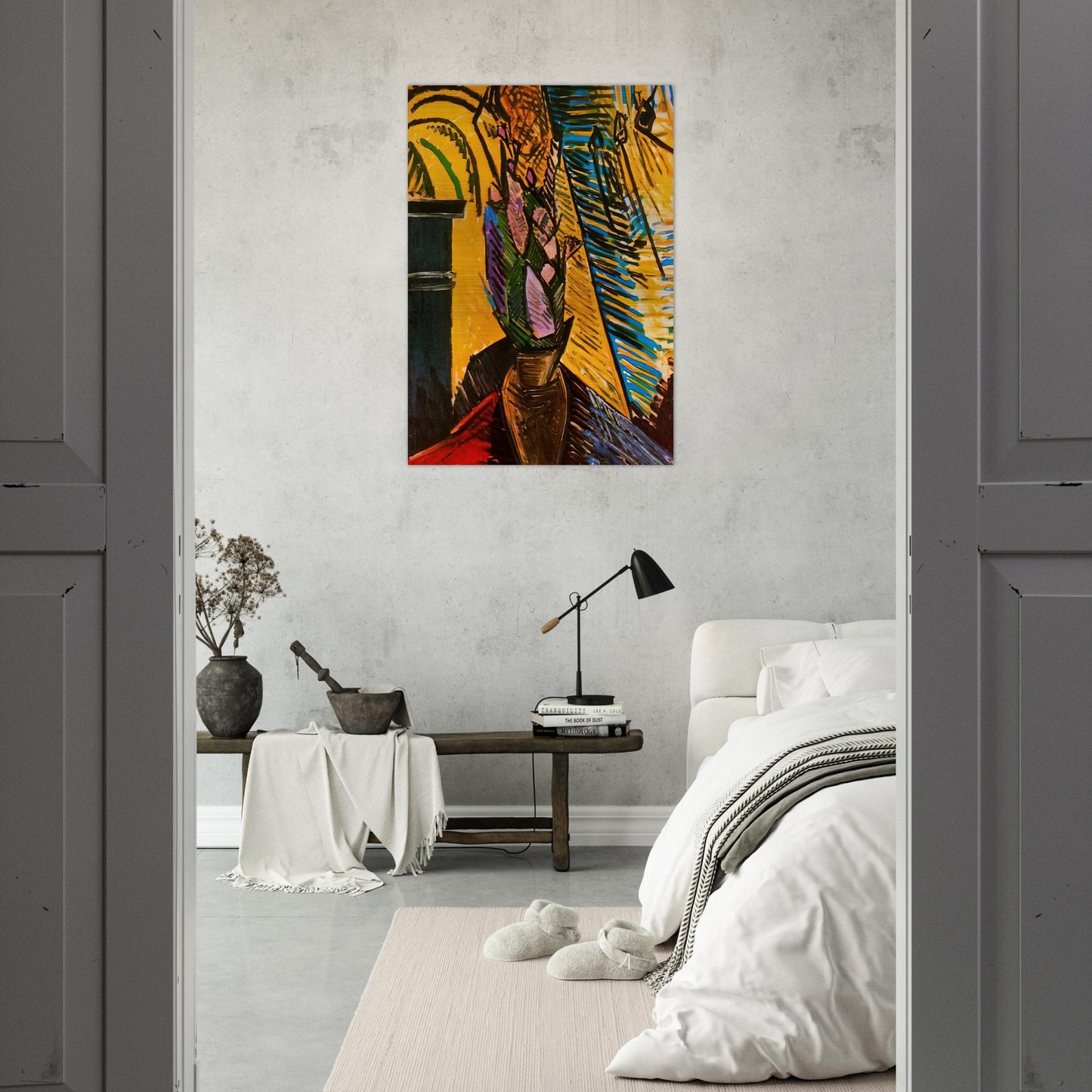 Flowers on the table - Pablo Picasso Brushed Aluminum Print - 70x100 cm / 28x40 inches | Pablo Picasso Aluminum Print | Pablo Picasso Prints