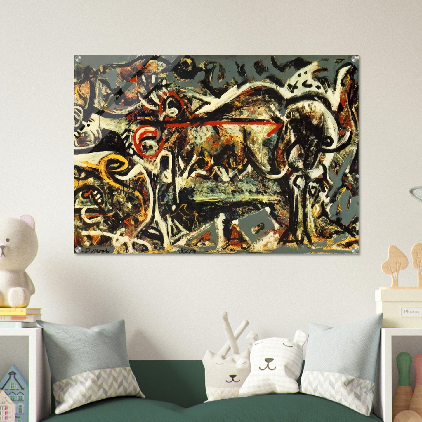 THE SHE WOLF - Jackson Pollock Acrylic Print - 70x100 cm / 28x40″ inches
