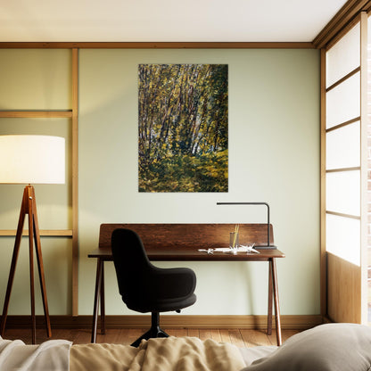 Nude in Sunlilt Wood - Childe Hassam Brushed Aluminum Print - 70x100 cm / 28x40 inches | Childe Hassam Aluminum Print | Childe Hassam Prints