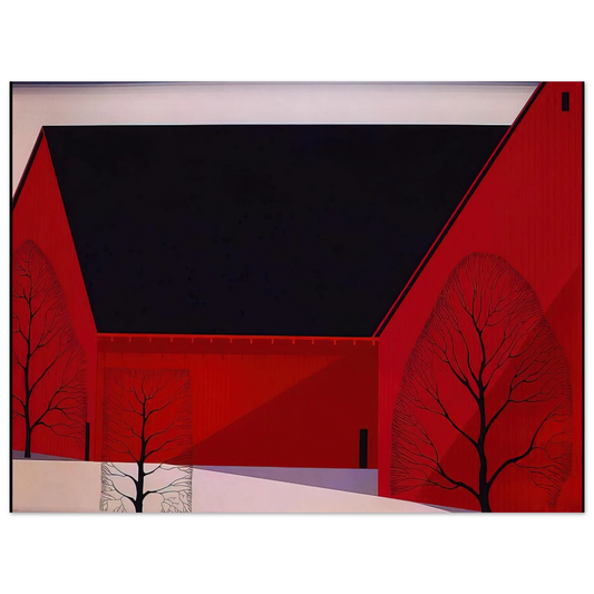 Eyvind Earle - Western Barns  75x100 cm / 30x40inches Fine Art Poster