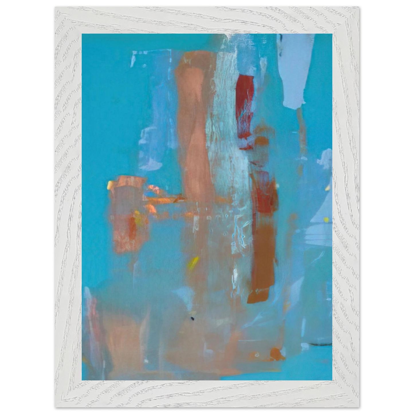 Helen Frankenthaler - In on Blue - 1976 Wall art - A1 (59.4 x 84.1  cm) - Premium Wooden Framed Poster With Fine Art Paper-canvas - Black frame