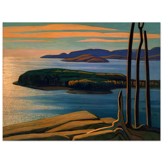 Lawren Harris - Afternoon Sun, Lake Superior - 1924  75x100 cm / 30x40inches Fine Art Poster