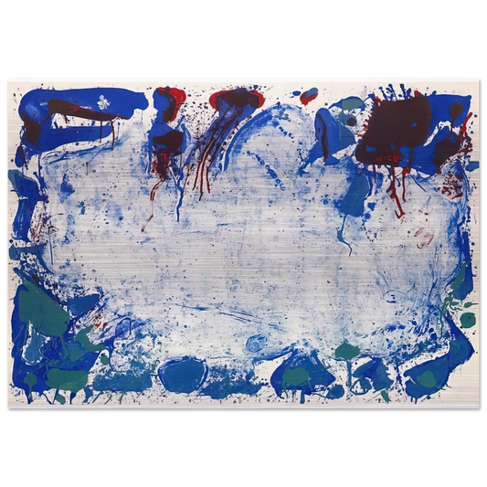 Happy Death Stone - Sam Francis Brushed Aluminum Print - 70x100 cm / 28x40 inches | Sam Francis Aluminum Print | Sam Francis Prints