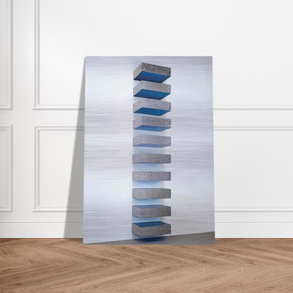 Untitled 77-41 Bernstein - 1977 - Donald Judd Brushed Aluminum Print - 70x100 cm / 28x40 inches | Donald Judd Aluminum Print | Donald Judd Prints