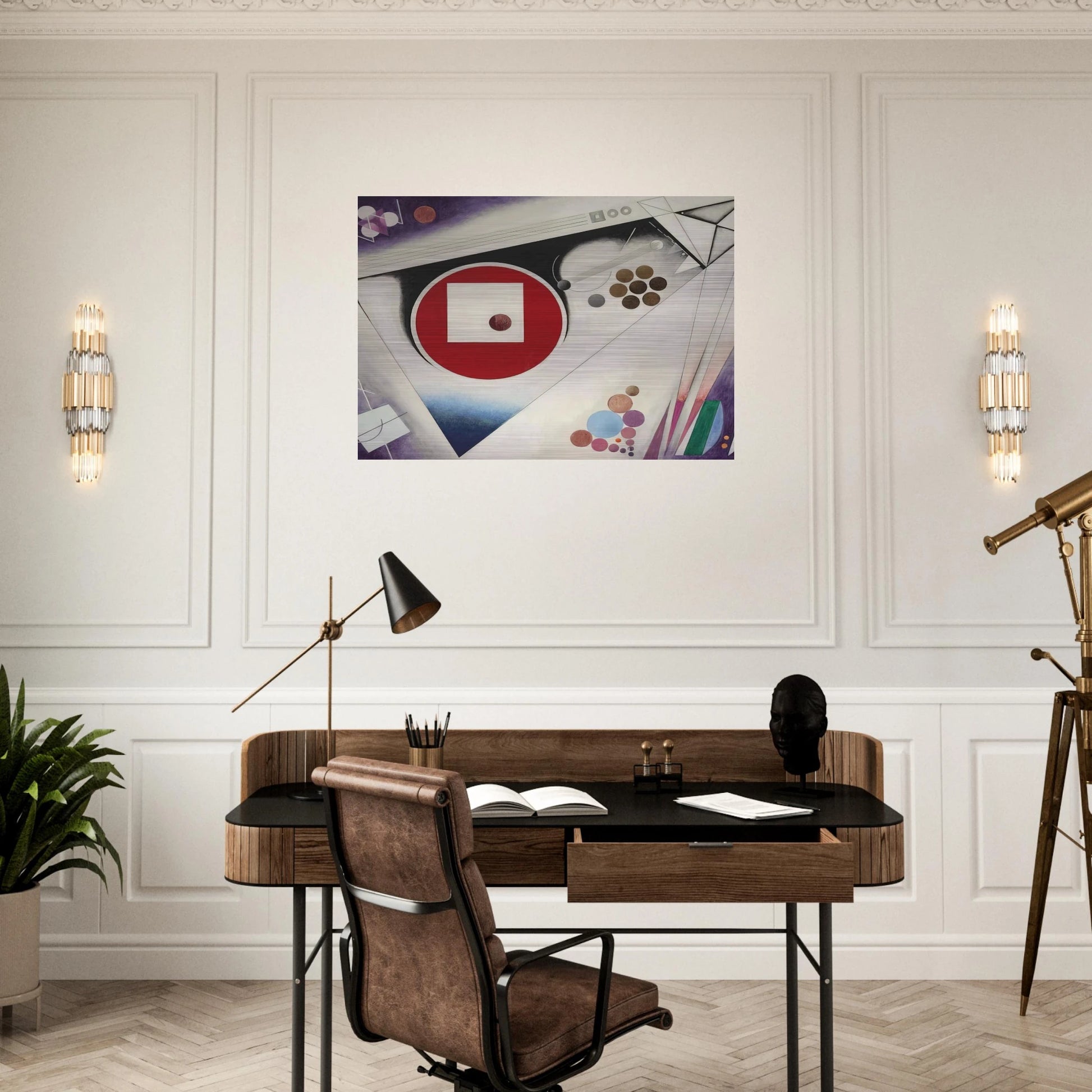THIRD SYMPHONY IN 3 MOVEMENTS 1930 - Rudolf Bauer Brushed Aluminum Print - 70x100 cm / 28x40 inches | Rudolf Bauer Aluminum Print | Rudolf Bauer Prints