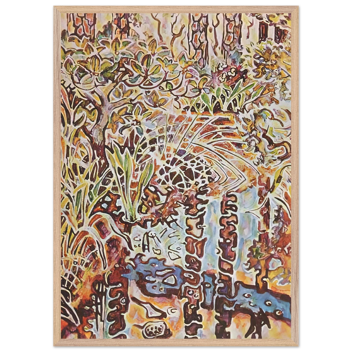 Walter Inglis Anderson - Walter Anderson Wall art - 60x80 cm / 24x32 inches - Premium Wooden Framed Poster With Fine Art Paper-canvas - Black frame