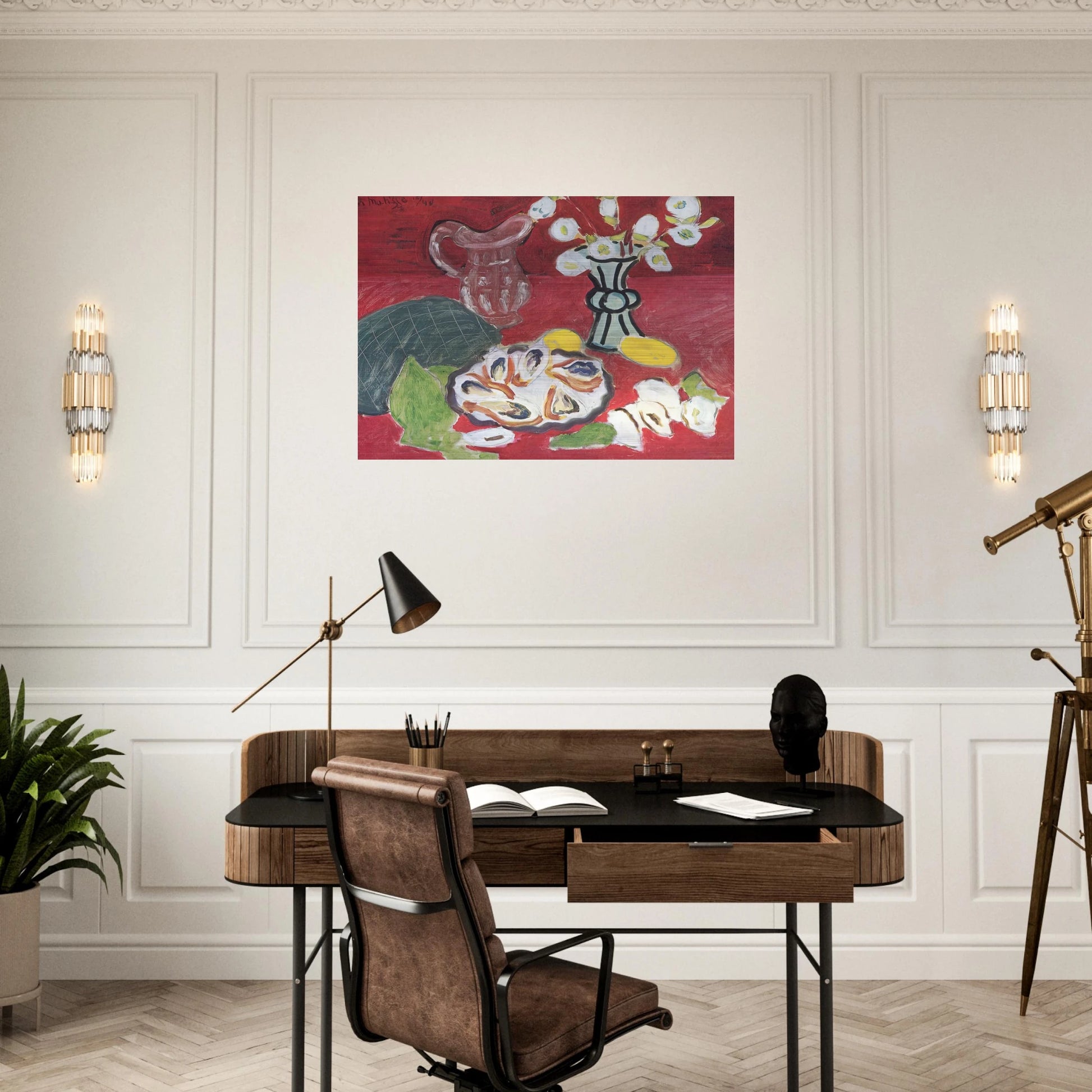 STILL LIFE WITH SHELLFISH 1940 - Henri Matisse Brushed Aluminum Print - 70x100 cm / 28x40 inches | Henri Matisse Aluminum Print | Henri Matisse Prints