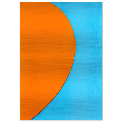 Orange Relief with Blue - Ellsworth Kelly Brushed Aluminum Print - 70x100 cm / 28x40 inches | Ellsworth Kelly Aluminum Print | Ellsworth Kelly Prints