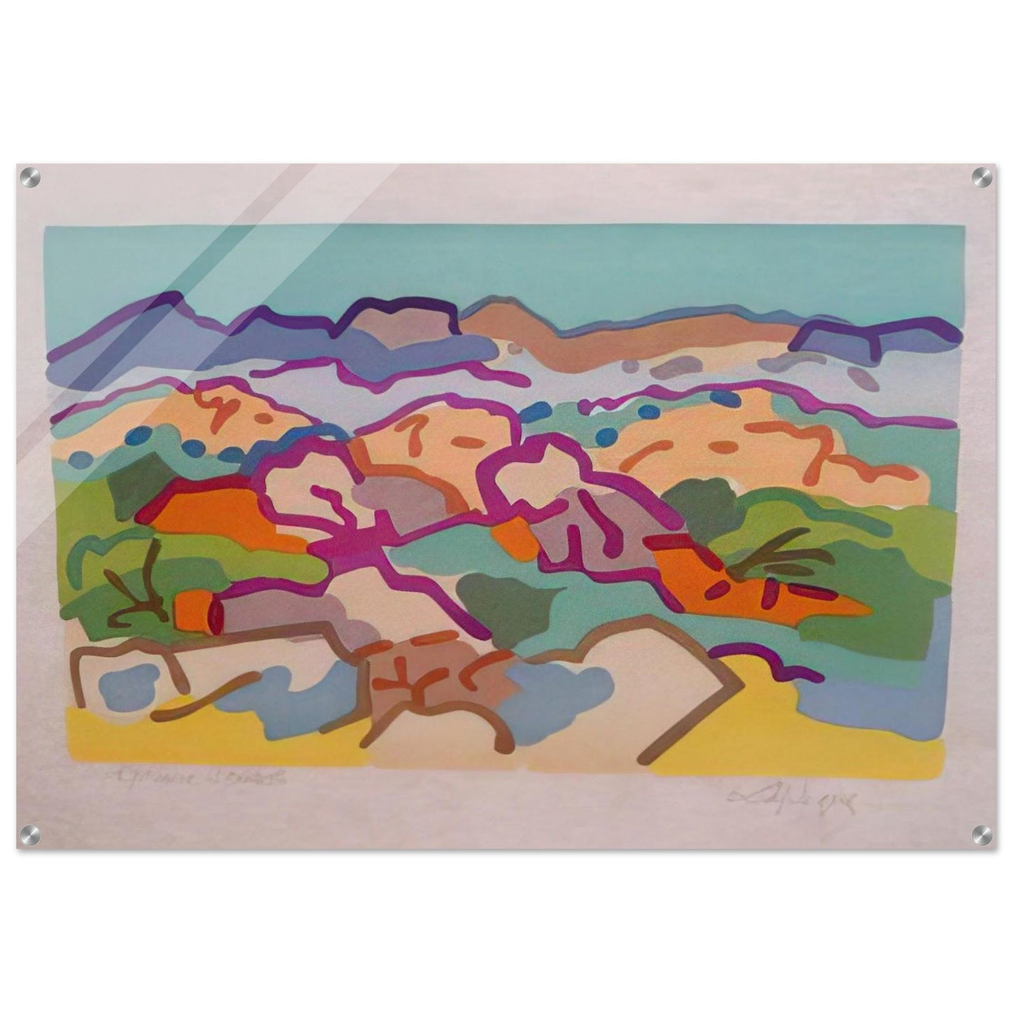 Campagne grecque - 1964 - Charles Lapicque Acrylic Print - 70x100 cm / 28x40″ inches