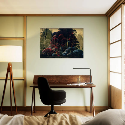 Wind Breaks - Eyvind Earle Brushed Aluminum Print - 70x100 cm / 28x40 inches | Eyvind Earle Aluminum Print | Eyvind Earle Prints