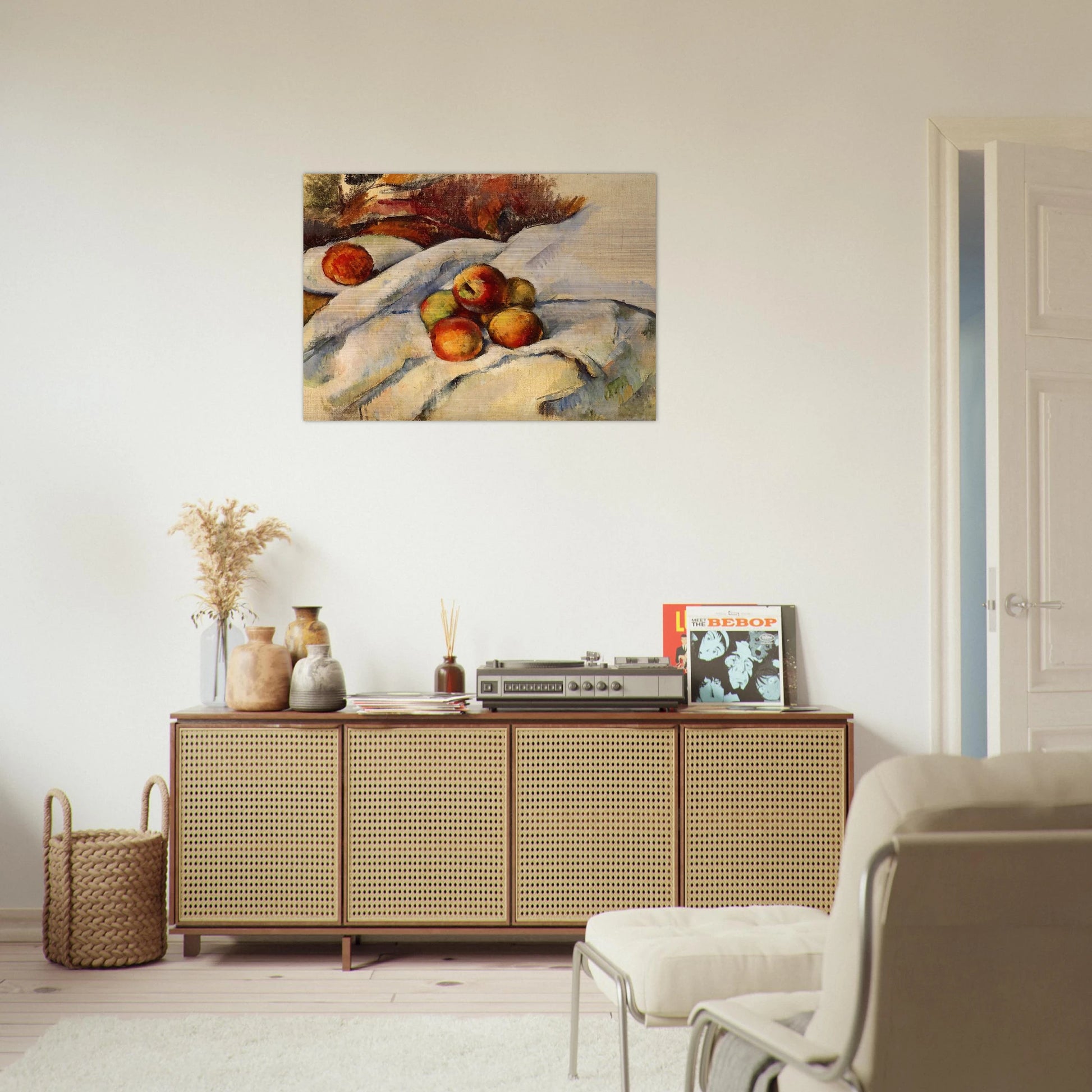 Apples on a Sheet - Paul Cézanne Brushed Aluminum Print - 70x100 cm / 28x40 inches | Paul Cézanne Aluminum Print | Paul Cézanne Prints