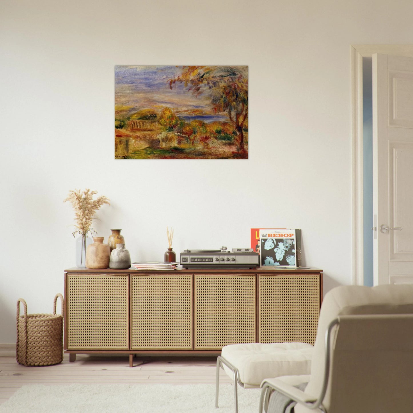Landscape by the Sea - Pierre-Auguste Renoir Brushed Aluminum Print - 70x100 cm / 28x40 inches | Pierre-Auguste Renoir Aluminum Print | Pierre-Auguste Renoir Prints