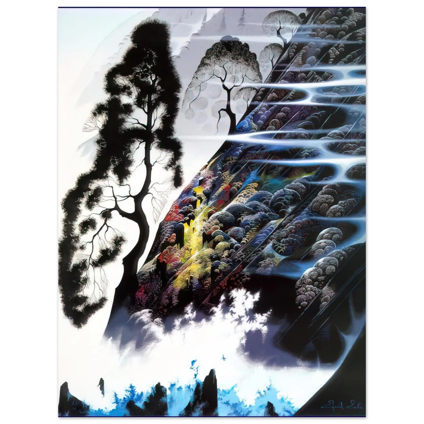 Eyvind Earle - Radient Splendor  75x100 cm / 30x40inches Fine Art Poster