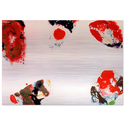 Berlin Red - Sam Francis Brushed Aluminum Print - 70x100 cm / 28x40 inches | Sam Francis Aluminum Print | Sam Francis Prints