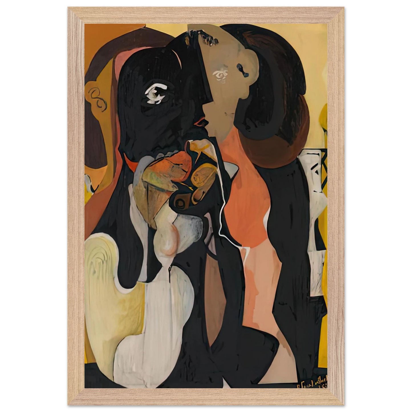 Helen Frankenthaler - Woman, 1950- Wall Art - 28x40 inches / 70x70 cm - Canvas (Imperial)-canvas - -