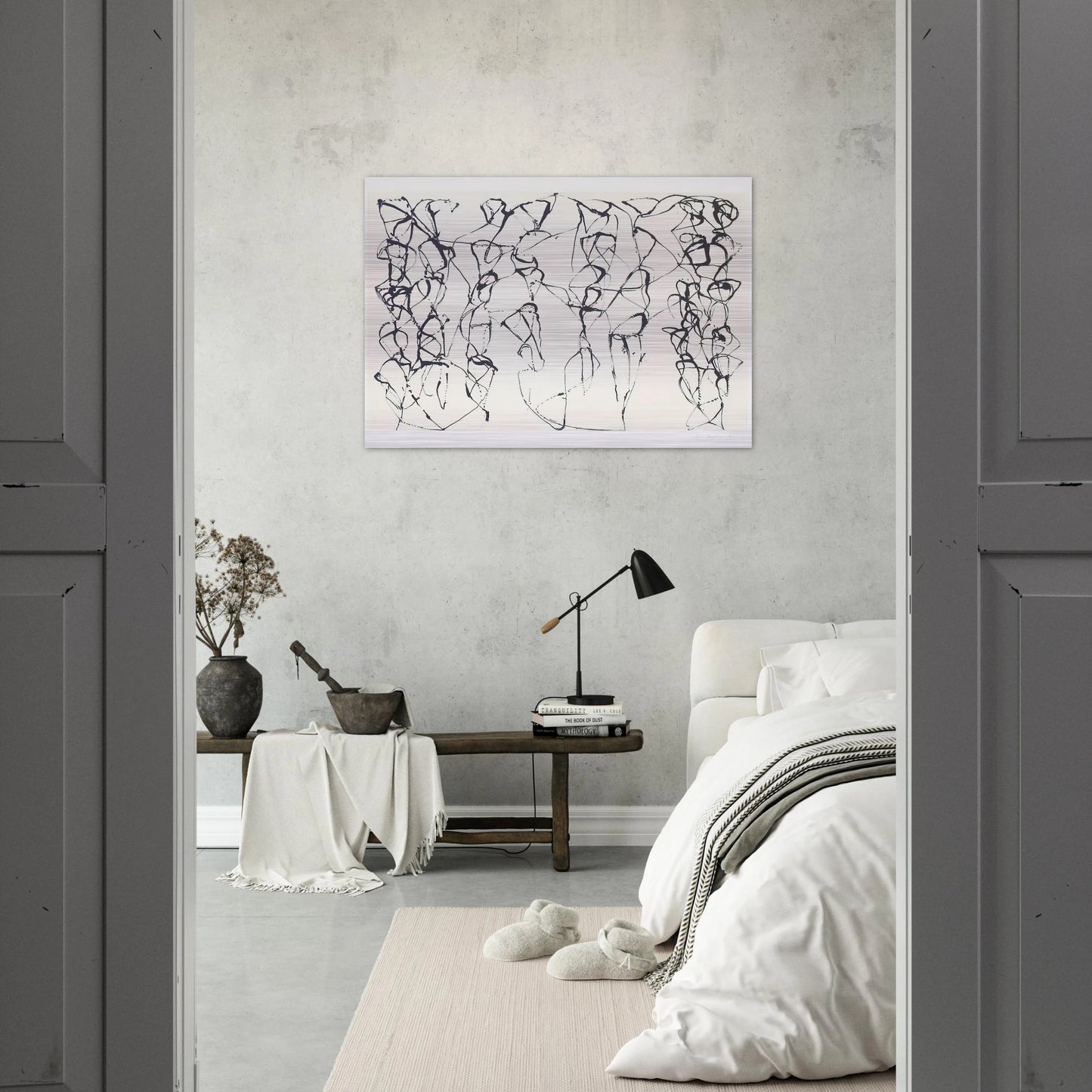 Cold Mountain Series, Zen Study 6 - 1991 - Brice Marden Brushed Aluminum Print - 70x100 cm / 28x40 inches | Brice Marden Aluminum Print | Brice Marden Prints