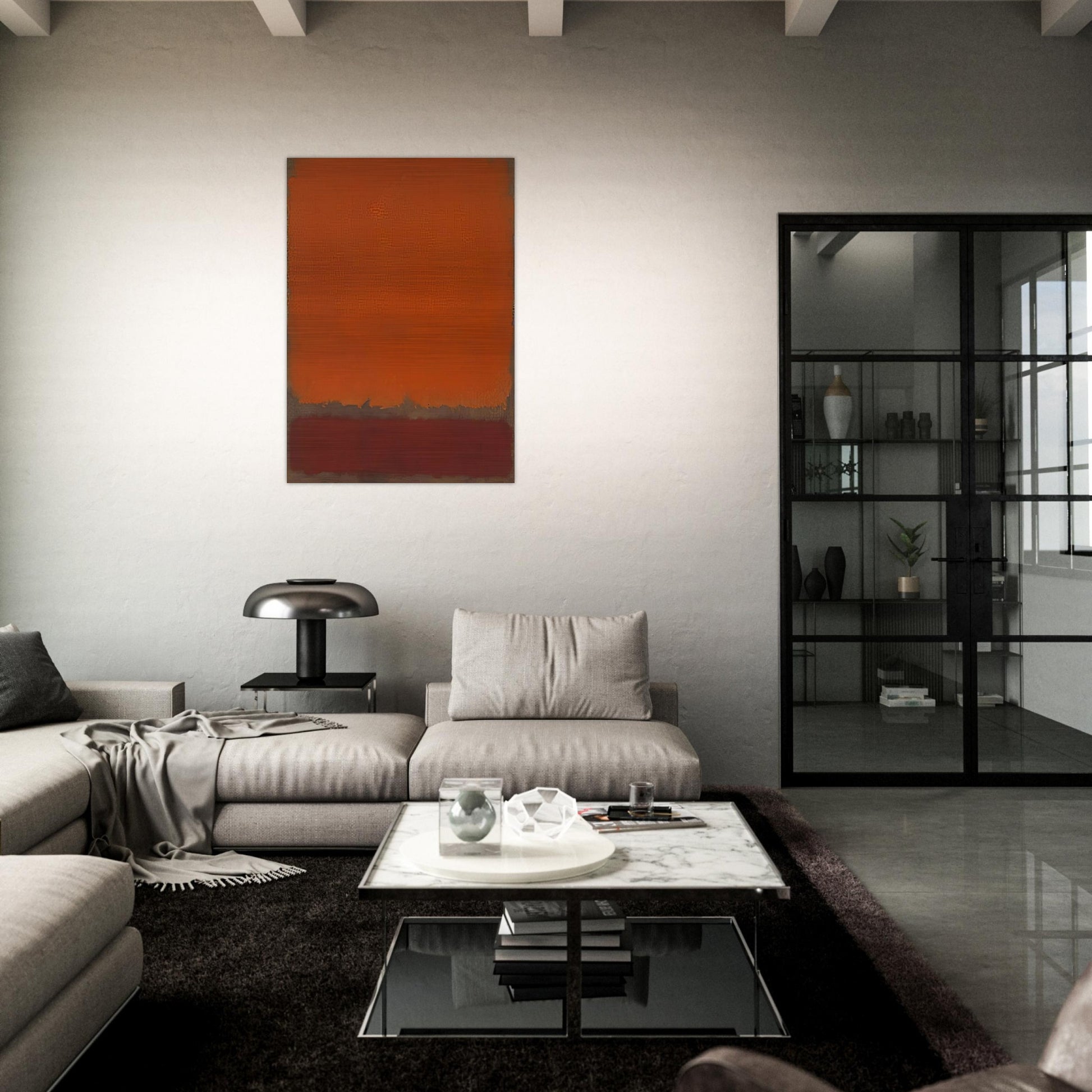 Ochre and Red on Red - 1962 - Mark Rothko Brushed Aluminum Print - 70x100 cm / 28x40 inches | Mark Rothko Aluminum Print | Mark Rothko Prints