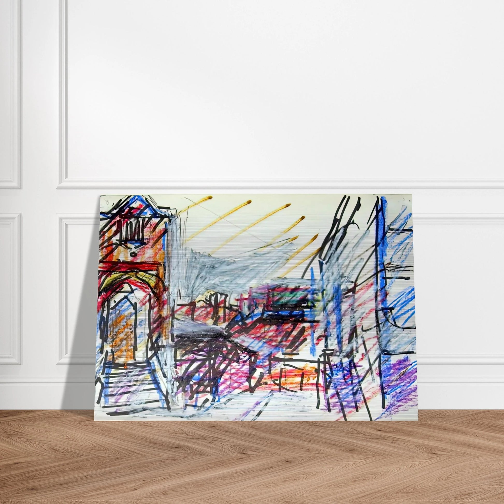 TO THE STUDIOS - Frank Auerbach Brushed Aluminum Print - 70x100 cm / 28x40 inches | Frank Auerbach Aluminum Print | Frank Auerbach Prints