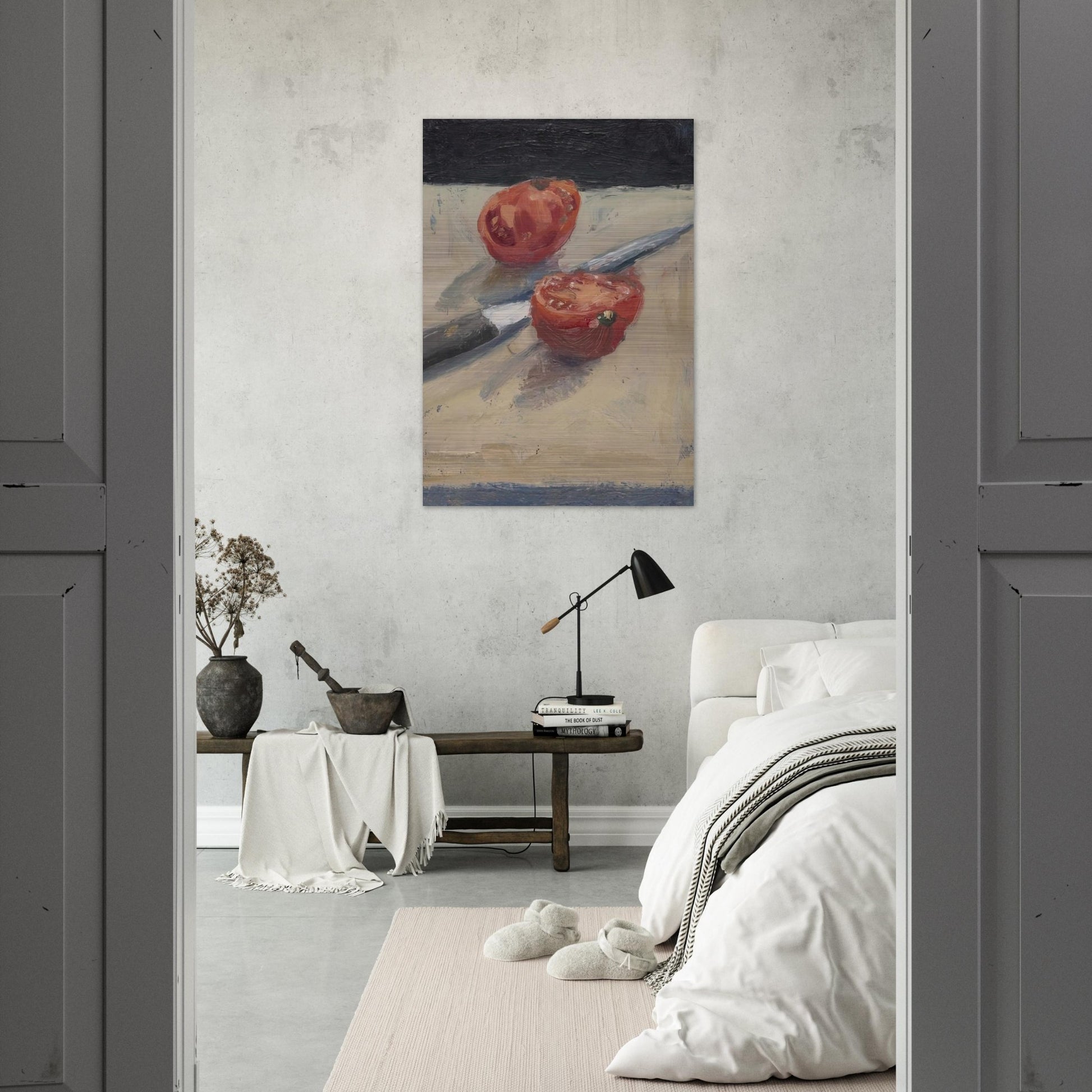 Knife  Tomato I - Richard Diebenkorn Brushed Aluminum Print - 70x100 cm / 28x40 inches | Richard Diebenkorn Aluminum Print | Richard Diebenkorn Prints