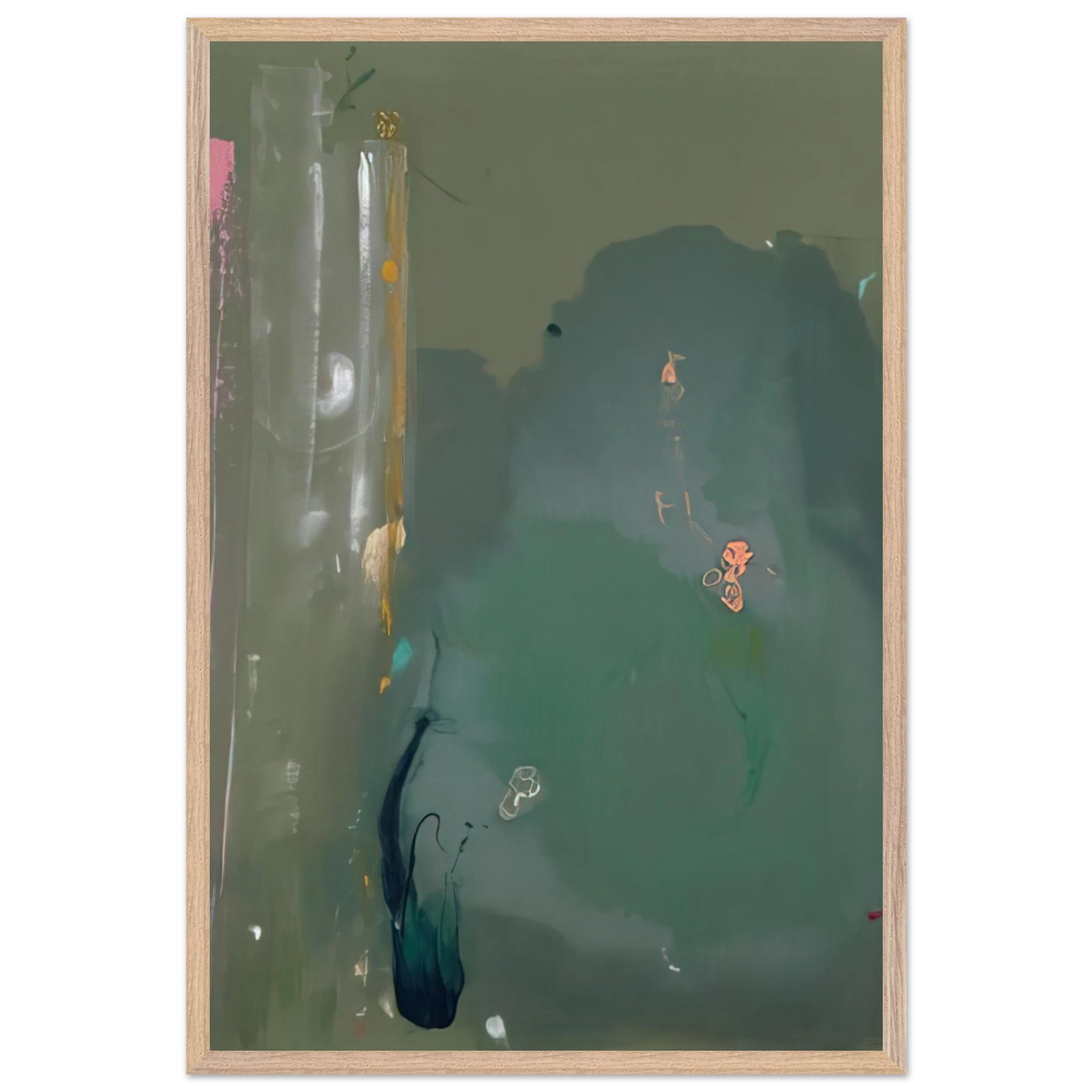 Helen Frankenthaler - CÃƒÆ’Ã‚Â´te d Argent - 1980 Wall art - A1 (59.4 x 84.1  cm) - Premium Wooden Framed Poster With Fine Art Paper-canvas - Black frame