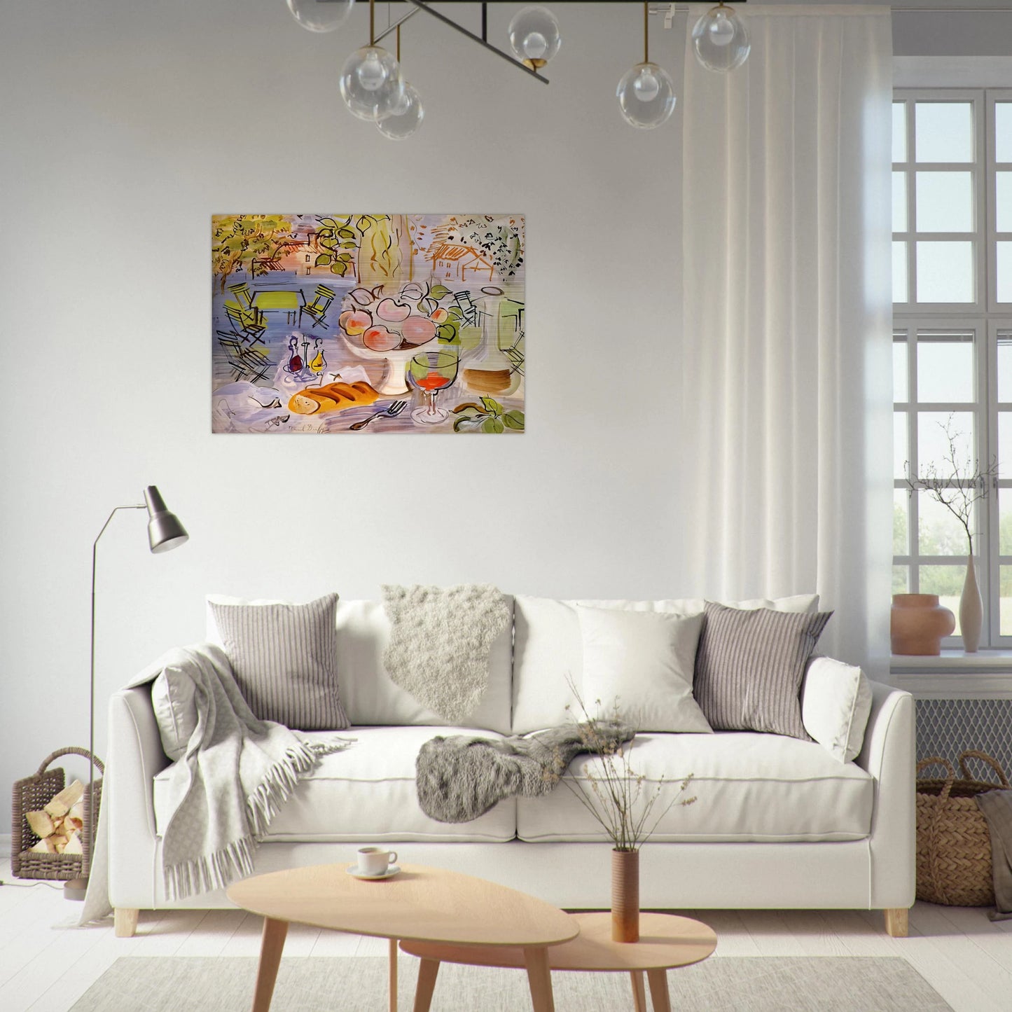 STILL LIFE 1928 - Raoul Dufy Brushed Aluminum Print - 70x100 cm / 28x40 inches | Raoul Dufy Aluminum Print | Raoul Dufy Prints